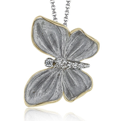 Simon G Necklaces in Mixed Metals containing Diamond DP272-YW