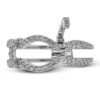 Simon G Wedding Rings in White Gold containing Diamond MR3005-GUARD