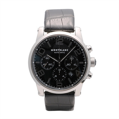 Montblanc 7108 Watch Chronoraph Black Dial 33 x 44mm Quartz Preowned