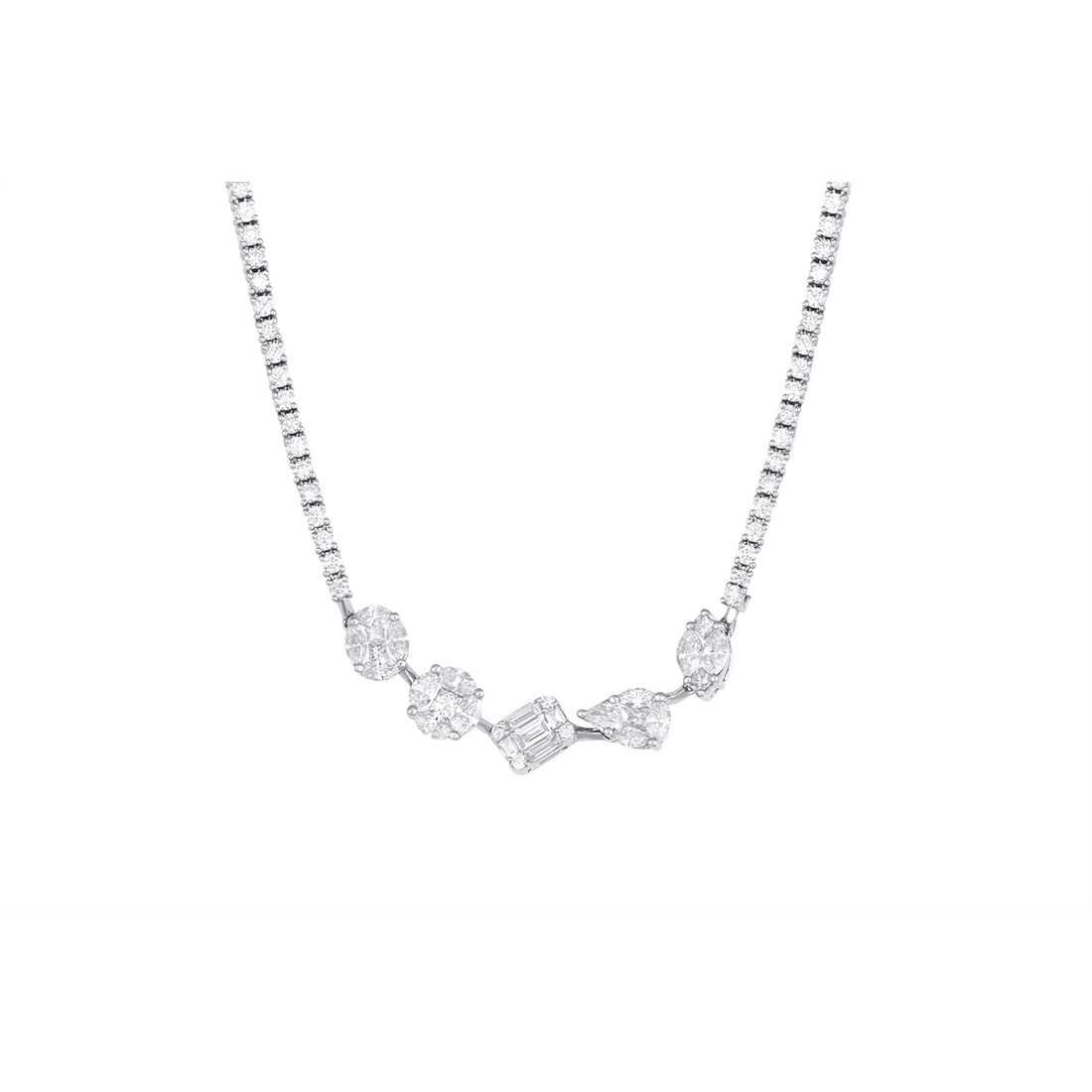 Necklaces Necklaces in White Gold containing Diamond 389068