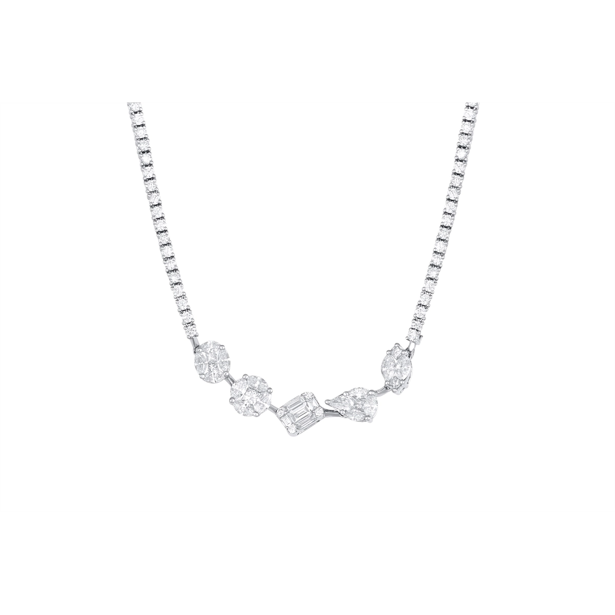 Necklaces Necklaces in White Gold containing Diamond 389068