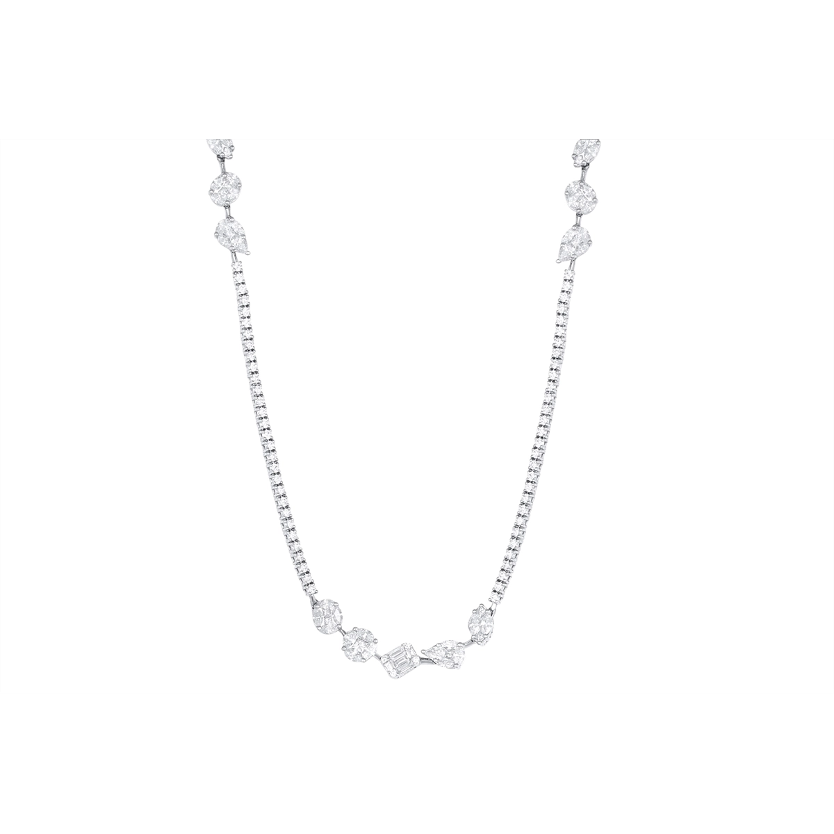 Necklaces Necklaces in White Gold containing Diamond 389068