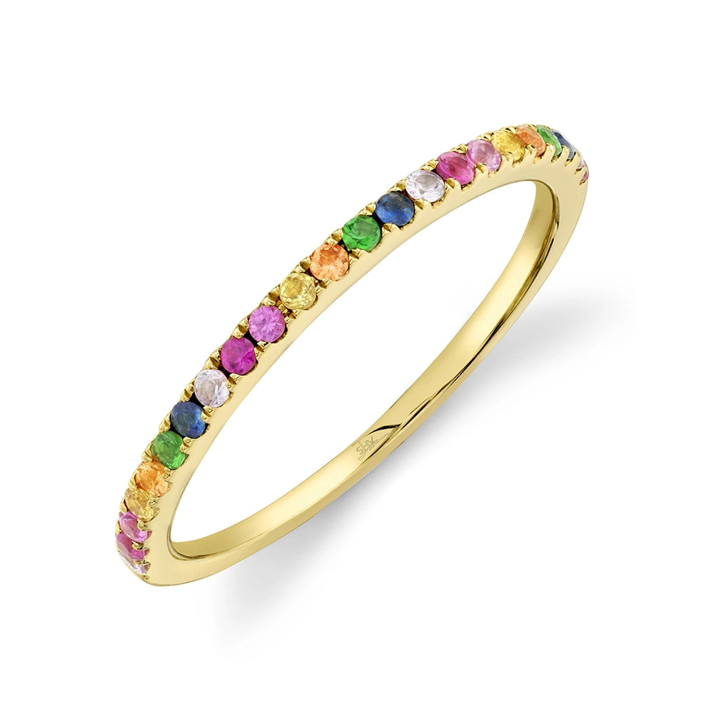 Wedding Bands Rings in Yellow Gold containing Other, Multi-gemstone 389444