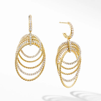 David Yurman Earrings in Yellow Gold containing Diamond E14908D88ADI