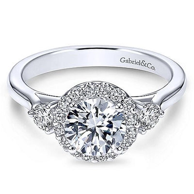 Gabriel & Co Engagement Rings in White Gold containing Diamond ER7482W44JJ-2CT