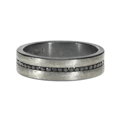 csv_image Todd Reed Ring in Platinum/Palladium containing Black diamond CUST-R211-7mm