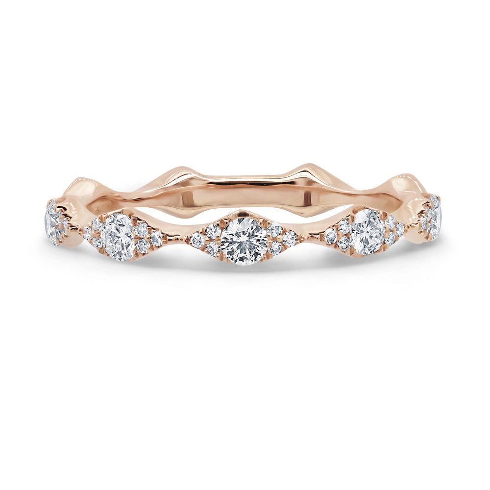 Wedding Bands Wedding Rings in Rose Gold containing Diamond 390288