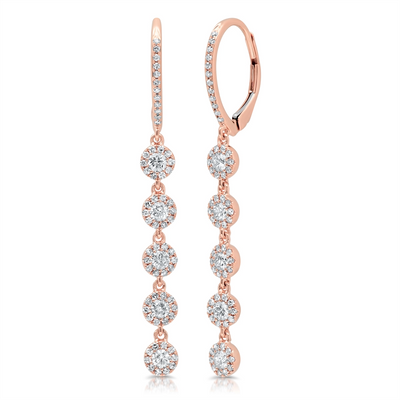 Earrings Earrings in Rose Gold containing Diamond 390430