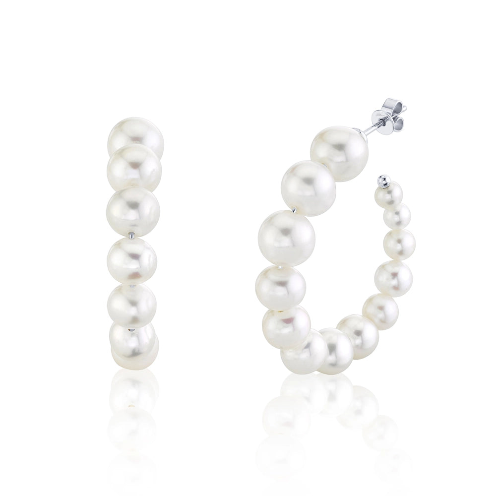 Earrings Earrings in White Gold containing Pearl 390766