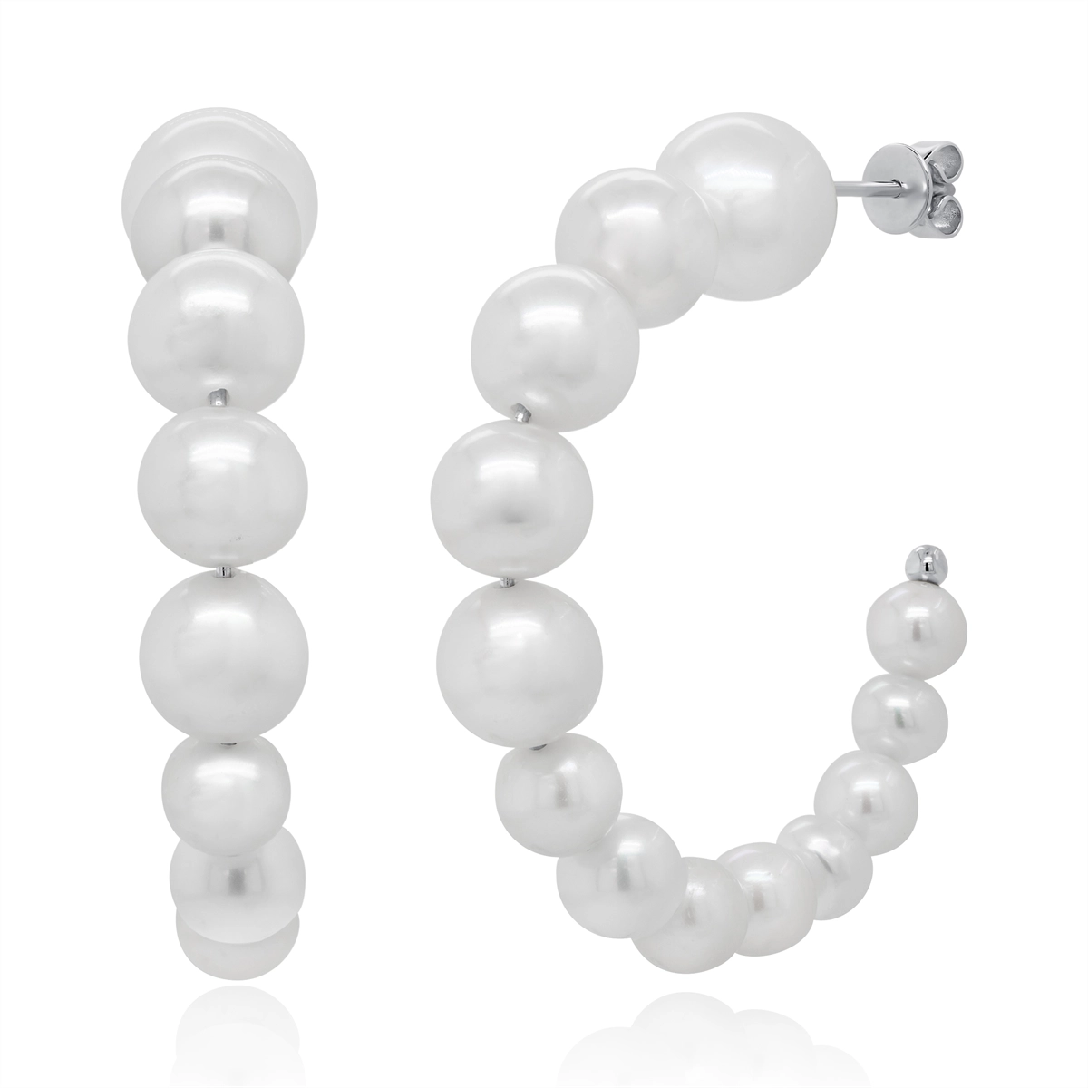 Earrings Earrings in White Gold containing Pearl 390766