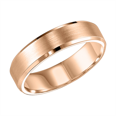 Mens Bands Wedding Rings in Rose Gold 390833