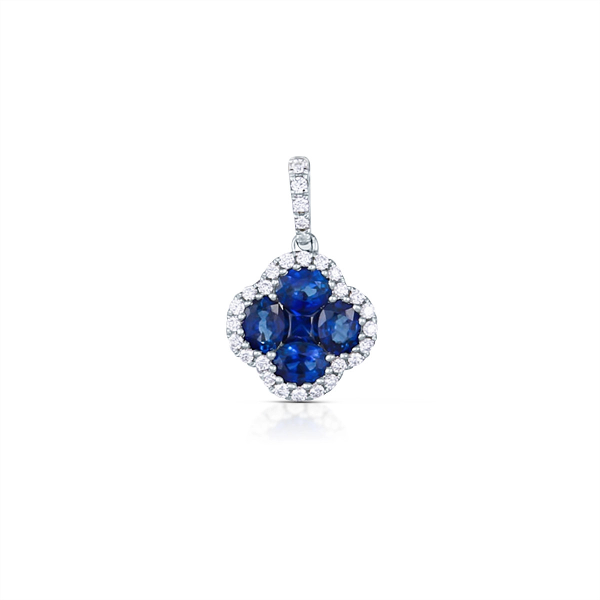 Pendants Pendants in White Gold containing Multi-gemstone, Diamond, Sapphire 392550