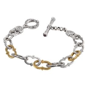 Konstantino Bracelets in Mixed Metals containing Garnet BMK4425-130-3U