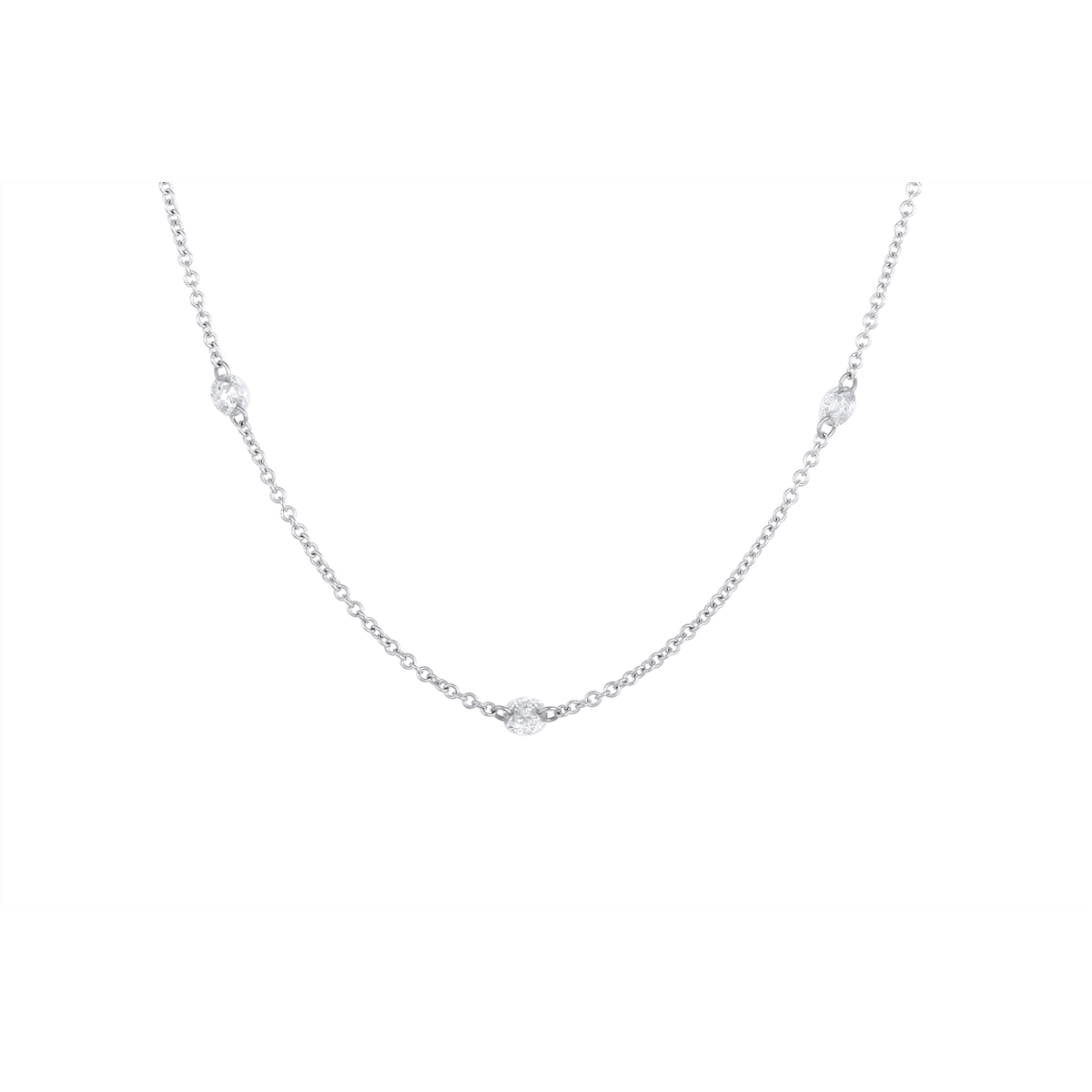 Necklaces Necklaces in White Gold containing Diamond N-2425