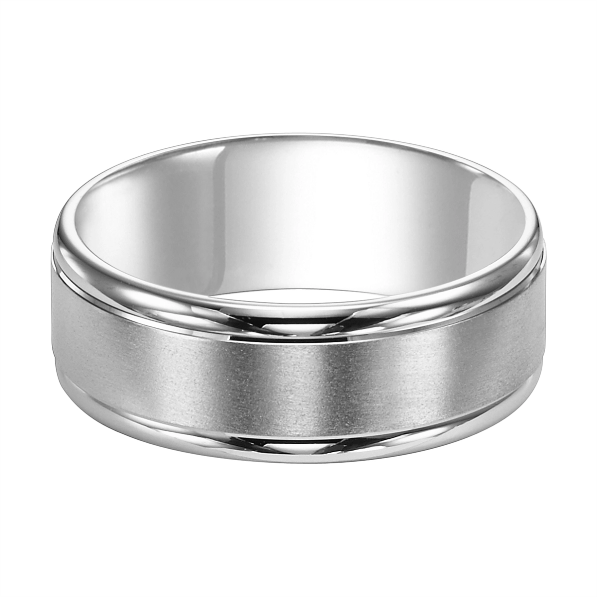 Mens Bands Wedding Rings in White Gold 393122