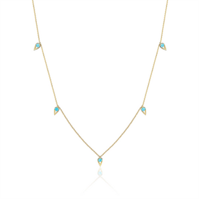 csv_image Tacori Necklace in Yellow Gold containing Turquoise SN24448FY