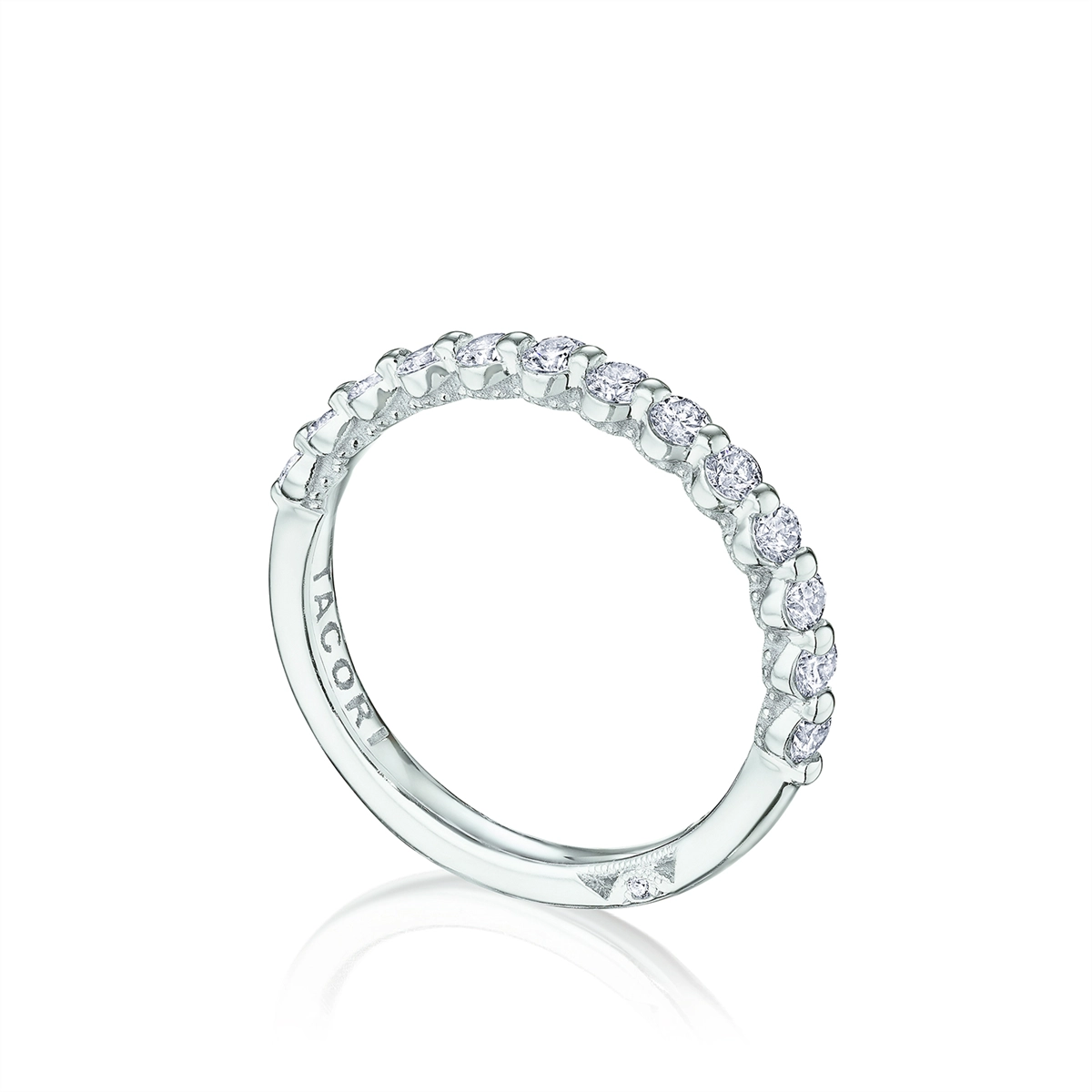 Tacori Wedding Rings in White Gold containing Diamond 2666 B 1/2 W