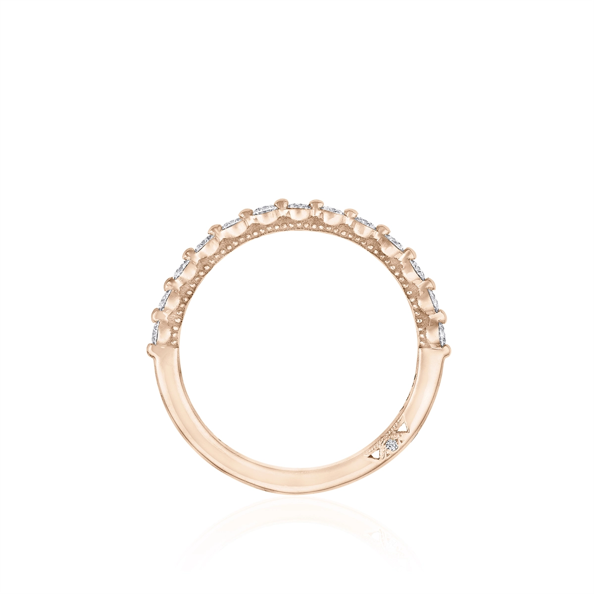 Tacori Wedding Rings in Rose Gold containing Diamond 2666 2.5 B 1/2 PK