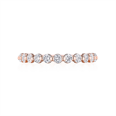 Tacori Wedding Rings in Rose Gold containing Diamond 2666 2.5 B 1/2 PK