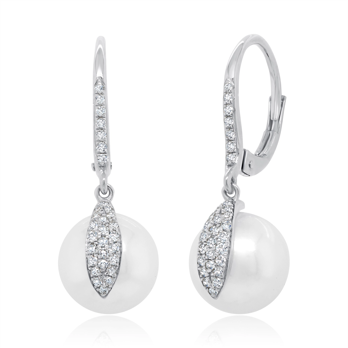 Earrings Earrings in White Gold containing Multi-gemstone, Diamond, Pearl 393707
