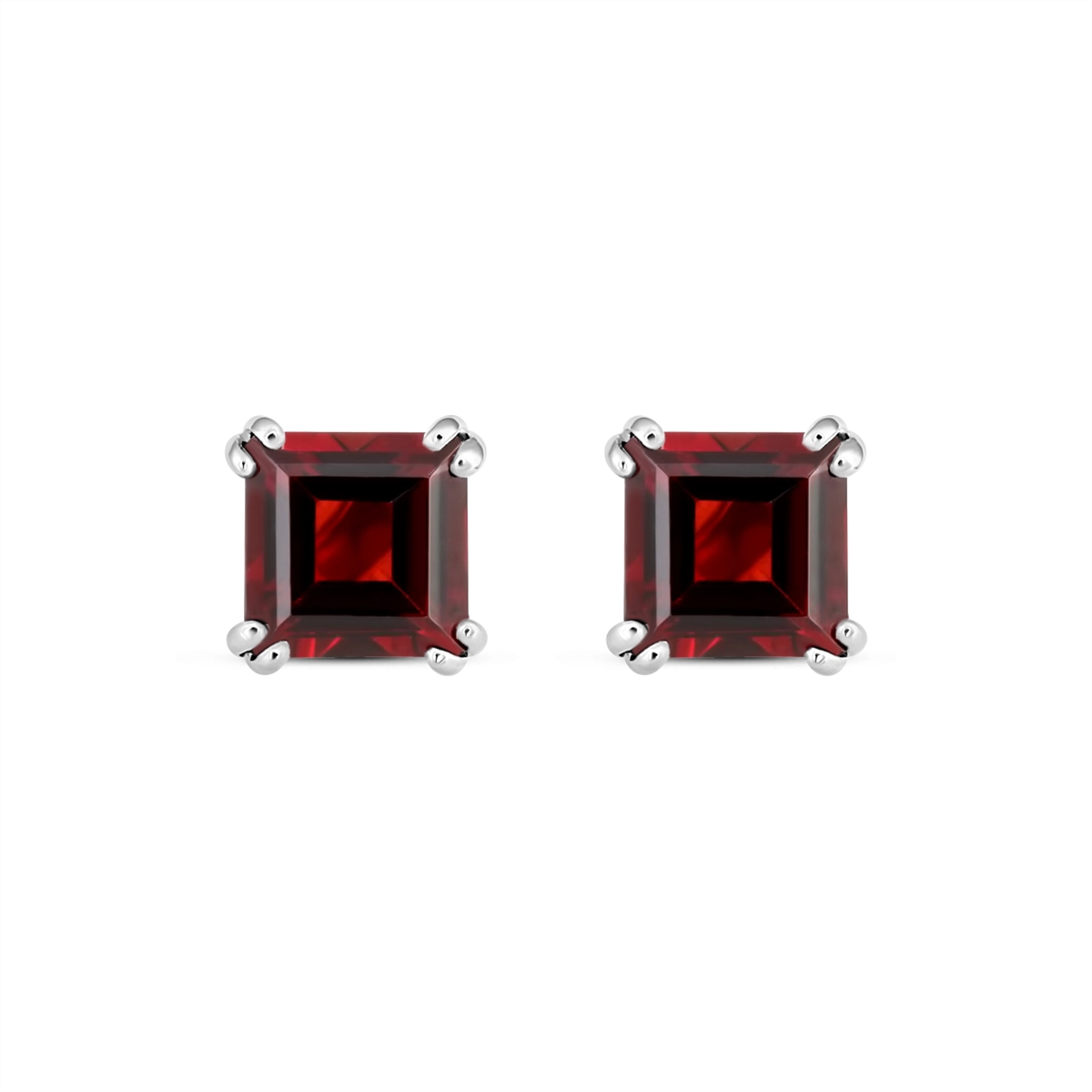 Earrings Earrings in White Gold containing Garnet 394095