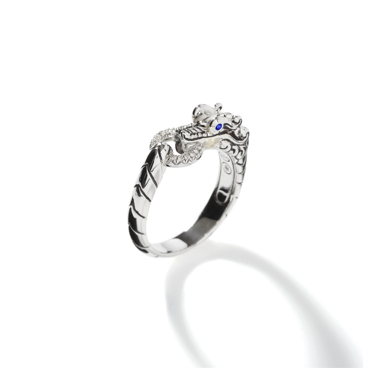 John Hardy Rings in Silver containing Multi-gemstone, Diamond, Sapphire RBP601792BSPDIX7