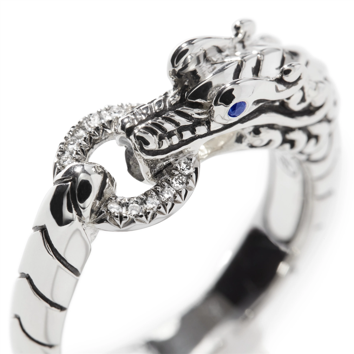 John Hardy Rings in Silver containing Multi-gemstone, Diamond, Sapphire RBP601792BSPDIX7