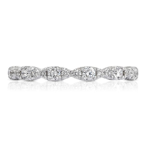 Tacori Wedding Rings in Platinum/Palladium containing Diamond HT 2558 B 1/2