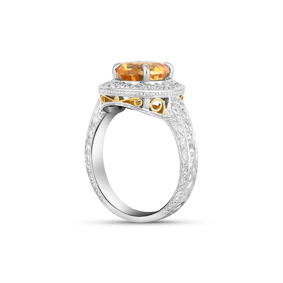 Engagement Collections Rings in Platinum/Palladium containing Citrine, Multi-gemstone, Diamond FINAL2019080311