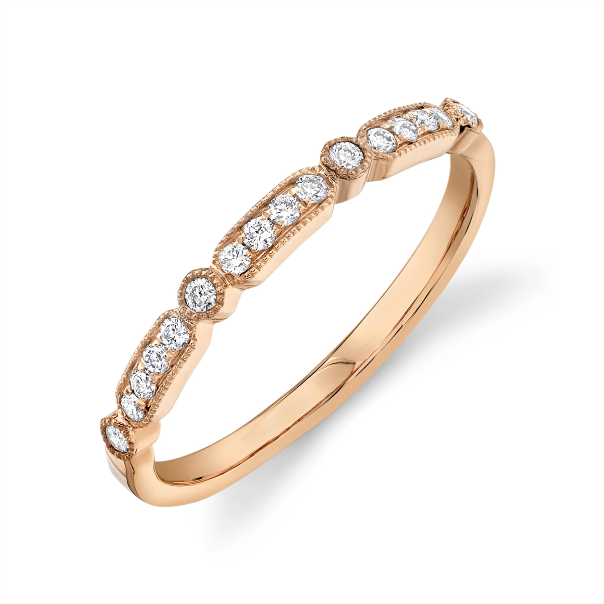 Wedding Bands Wedding Rings in Rose Gold containing Diamond 394504