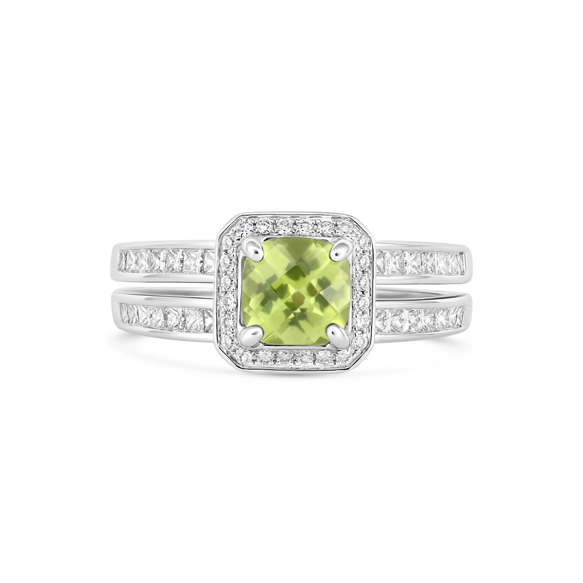 Engagement Collections Rings in White Gold containing Peridot, Multi-gemstone, Diamond 395526