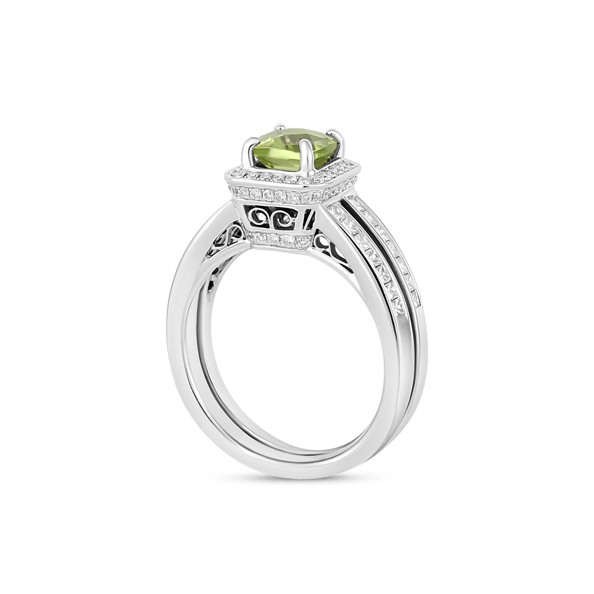 Engagement Collections Rings in White Gold containing Peridot, Multi-gemstone, Diamond 395526
