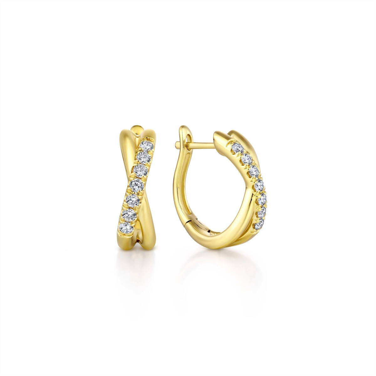 Gabriel & Co Earrings in Yellow Gold containing Diamond EG13328Y45JJ