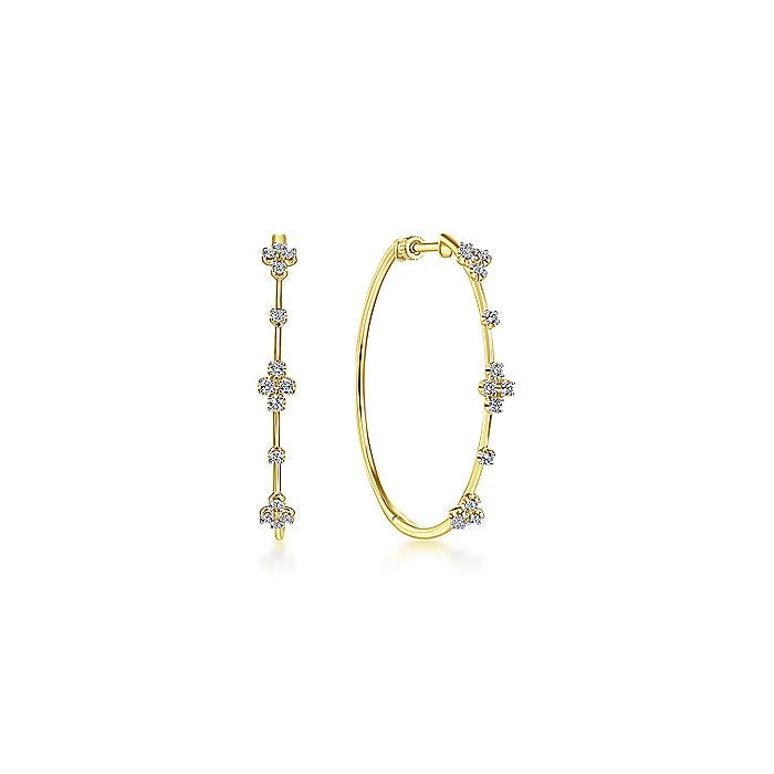 Gabriel & Co Earrings in Yellow Gold containing Diamond EG13673Y45JJ