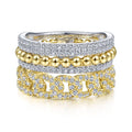 Gabriel & Co Rings in Mixed Metals containing Diamond LR51517M45JJ
