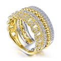 Gabriel & Co Rings in Mixed Metals containing Diamond LR51517M45JJ