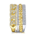 Gabriel & Co Rings in Mixed Metals containing Diamond LR51517M45JJ