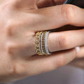 Gabriel & Co Rings in Mixed Metals containing Diamond LR51517M45JJ
