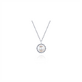 Gabriel & Co Necklaces in White Gold containing Multi-gemstone, Diamond, Pearl NK5619W45PL