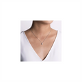 Gabriel & Co Necklaces in White Gold containing Multi-gemstone, Diamond, Pearl NK5619W45PL
