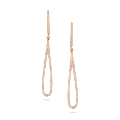 Doves Earrings in Rose Gold containing Diamond E6766-R