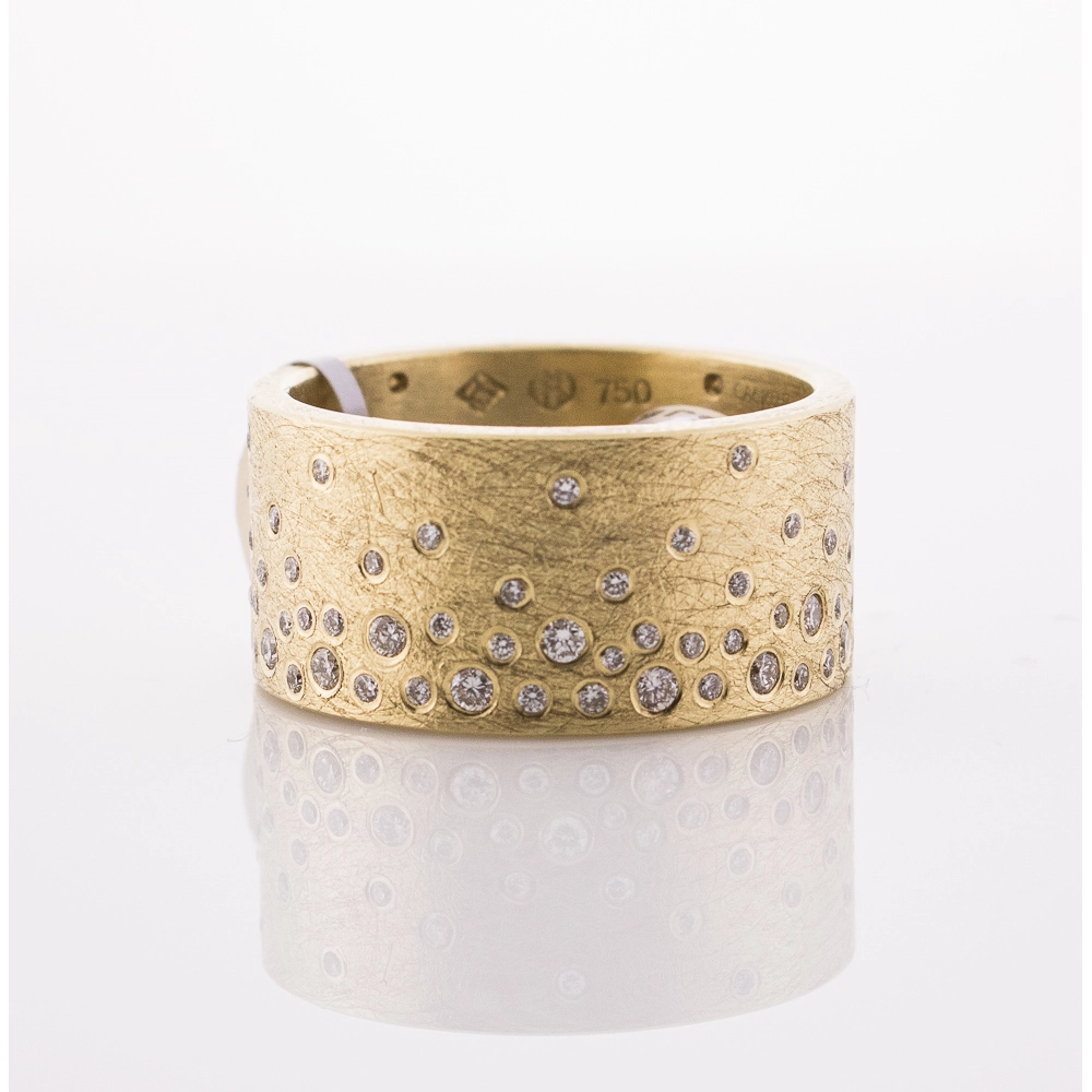 Todd Reed Rings in Yellow Gold containing Diamond TRDR395-WH-18K