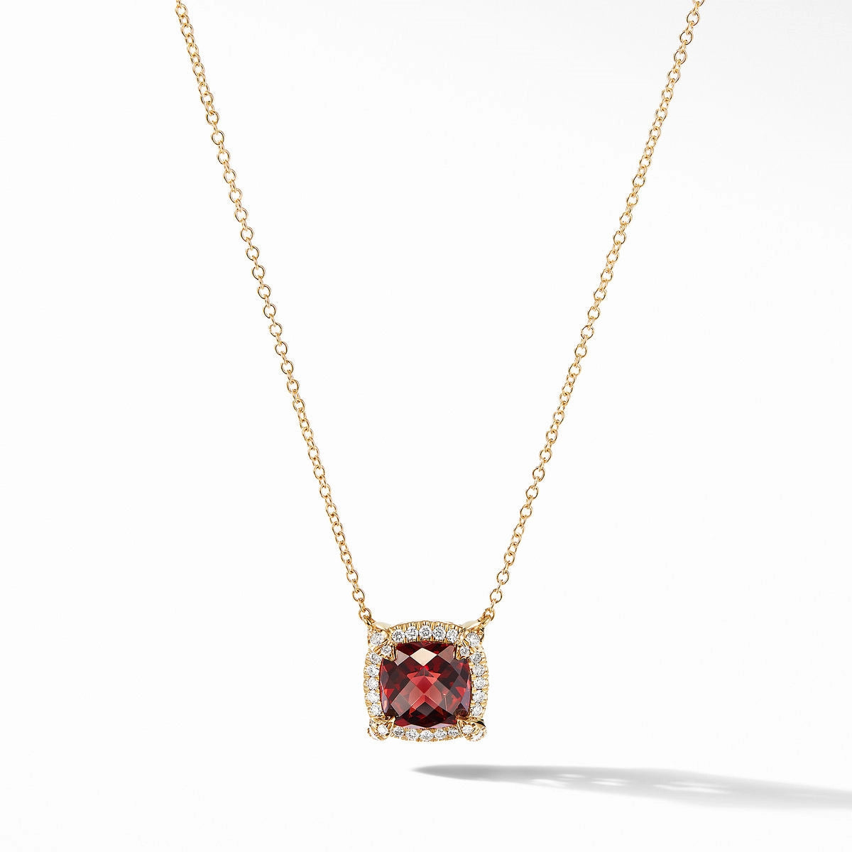David Yurman Necklaces in Yellow Gold containing Garnet, Multi-gemstone, Diamond N14202D88AGADI18