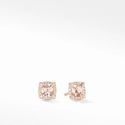 David Yurman Earrings in Rose Gold containing Multi-gemstone, Diamond, Morganite E14986D8RAMODI