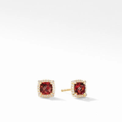David Yurman Earrings in Yellow Gold containing Garnet, Multi-gemstone, Diamond E14986D88AGADI