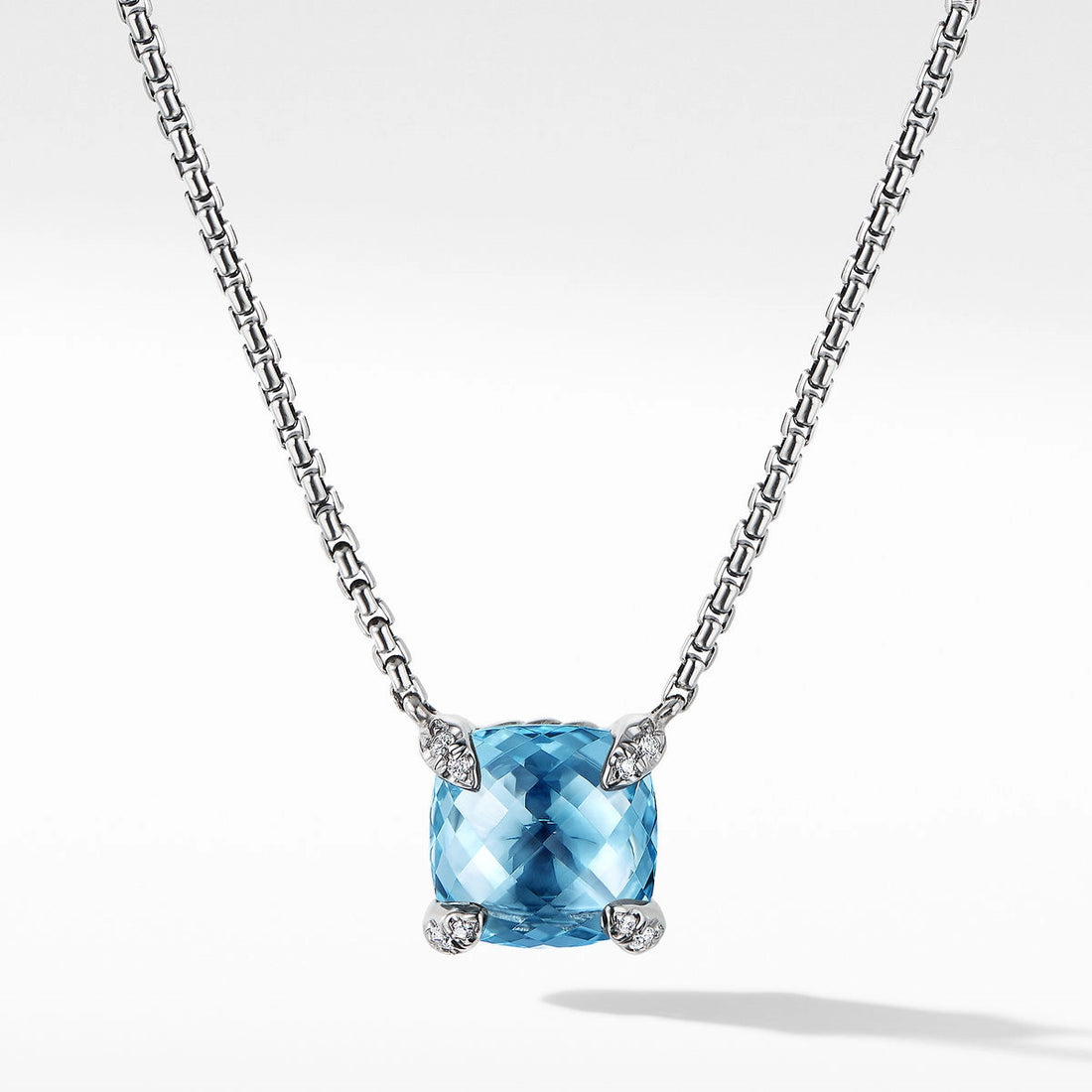 David Yurman Necklaces in Silver containing Blue topaz , Multi-gemstone, Diamond N16329DSSABTDI18