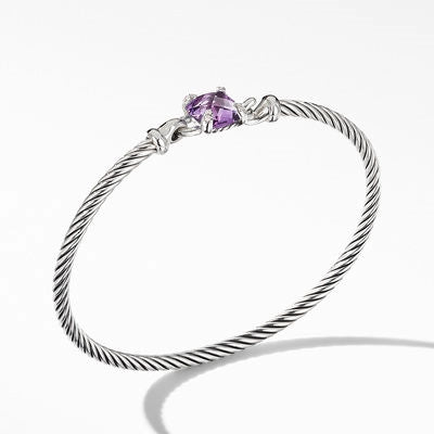 David Yurman Bracelets in Silver containing Amethyst, Multi-gemstone, Diamond B16329DSSAAMDIM