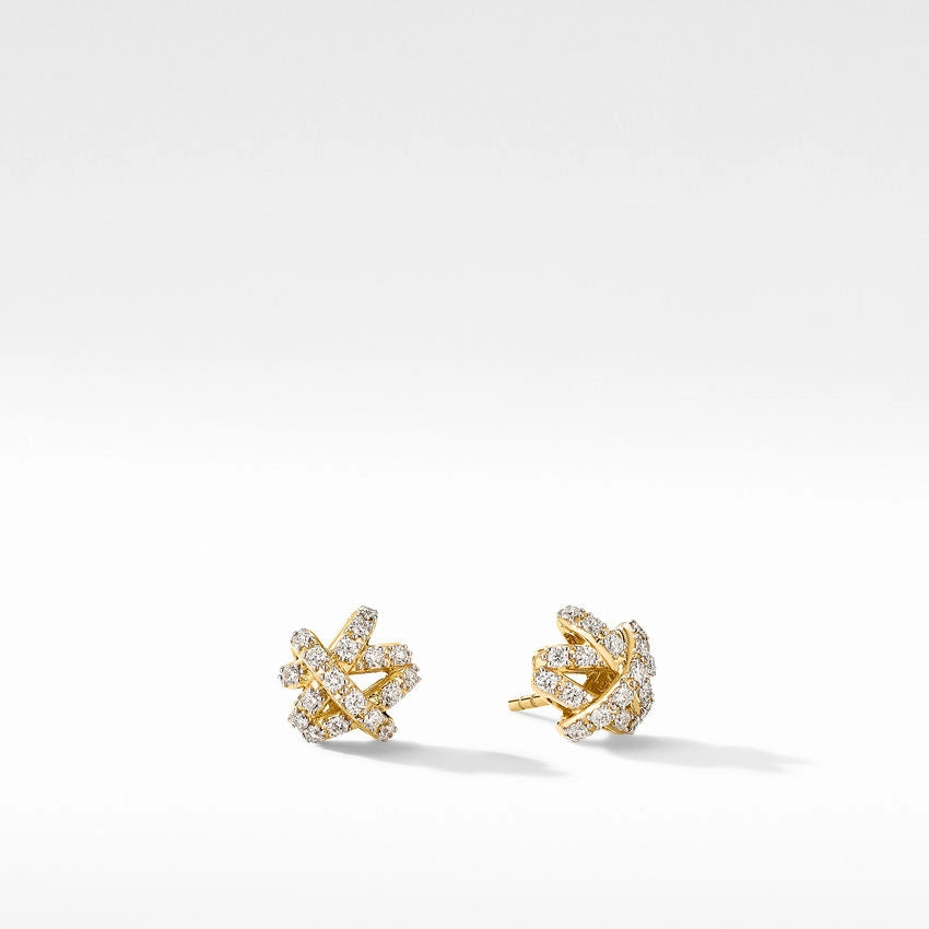 David Yurman Earrings in Yellow Gold containing Diamond E16293D88ADI