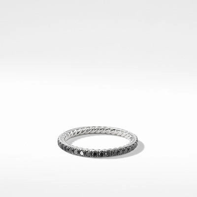 David Yurman Rings in Platinum/Palladium containing Black diamond WR3078PLABD7