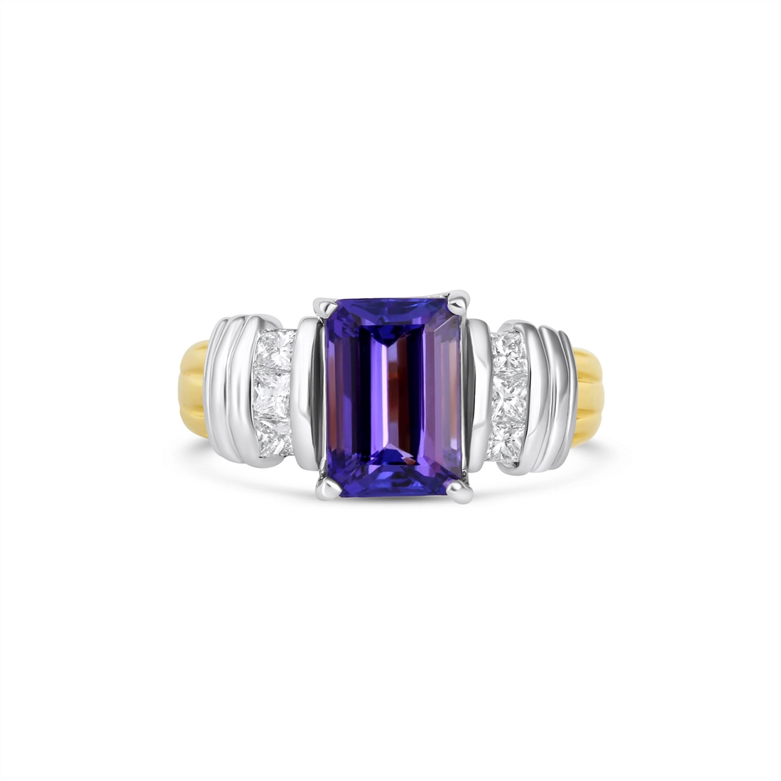 Undefined Rings in Mixed Metals containing Tanzanite, Multi-gemstone, Diamond 396401